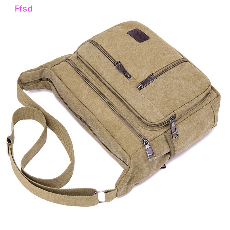 {Ffsd} Túi Đeo Vai / Đeo Chéo Bằng Vải Bạt Đơn Giản Phong Cách Doanh Nhân Cổ Điển Giản Dị Dành Cho Nam *