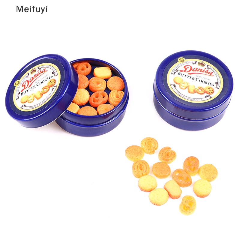 1 Hộp Thiếc Đựng Bánh Quy 1 / 12 Trang Trí Nhà Búp Bê