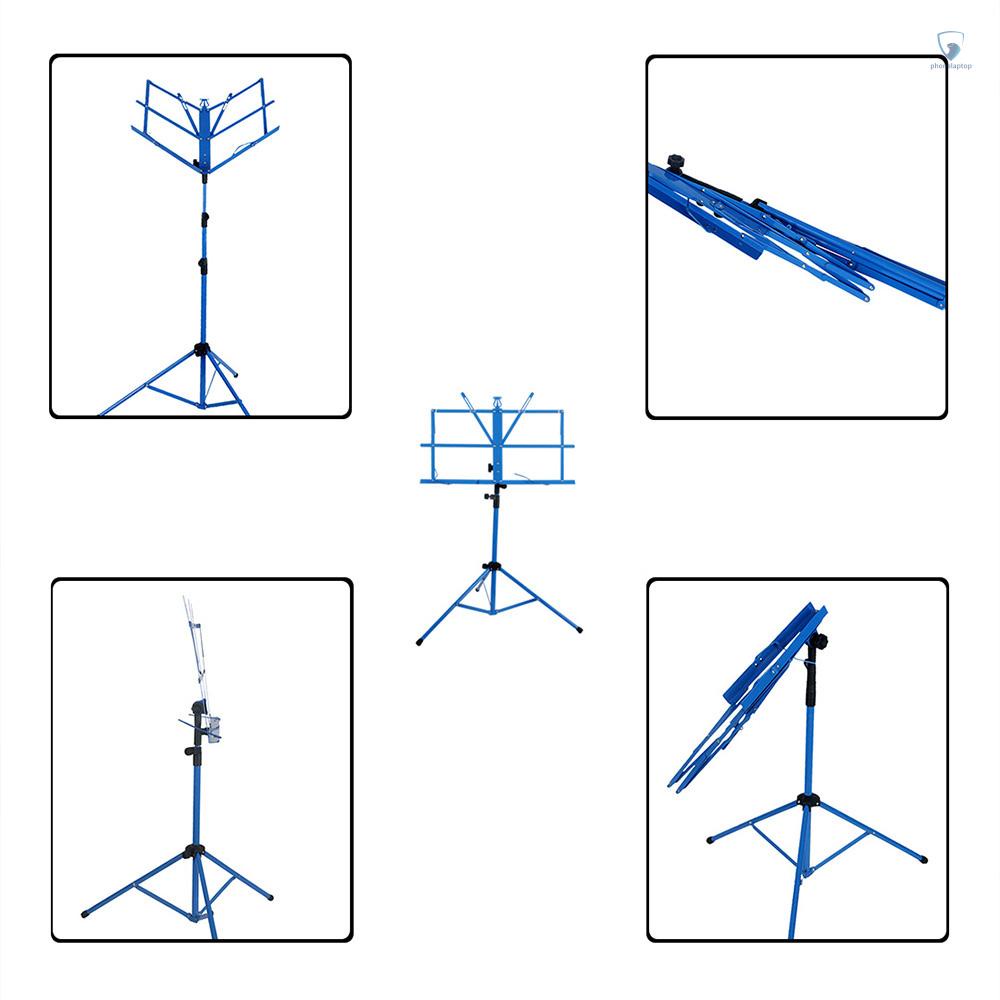 Giá Đỡ Bản Nhạc Gấp Gọn Bằng Kim Loại Gọn Nhẹ Chống Thấm Nước Kèm Túi Đựng Tiện Lợi