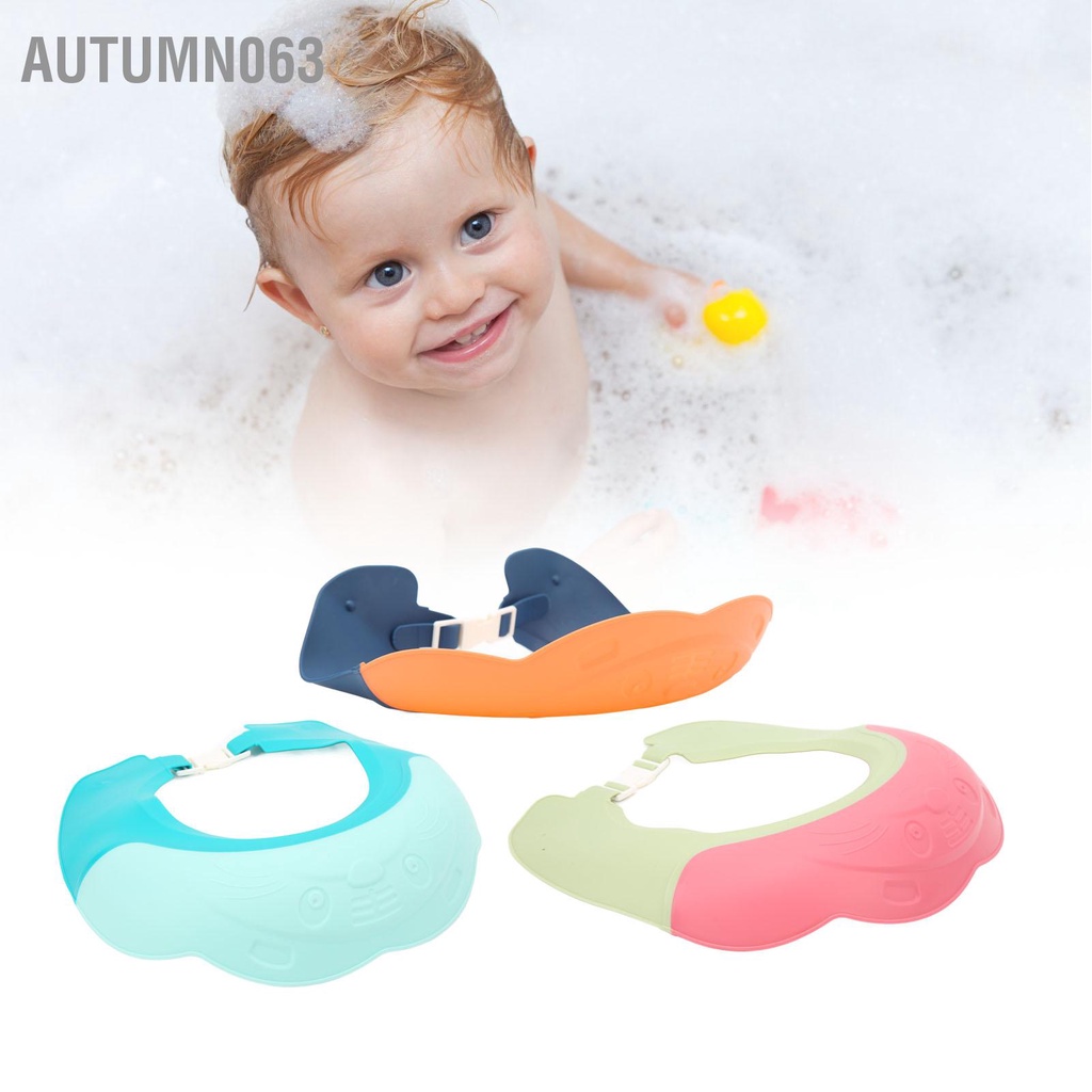 Autumn063 Tấm chắn gội đầu cho trẻ em Silicone chống thấm nước Đàn hồi mở rộng vành bé tắm có thể điều chỉnh