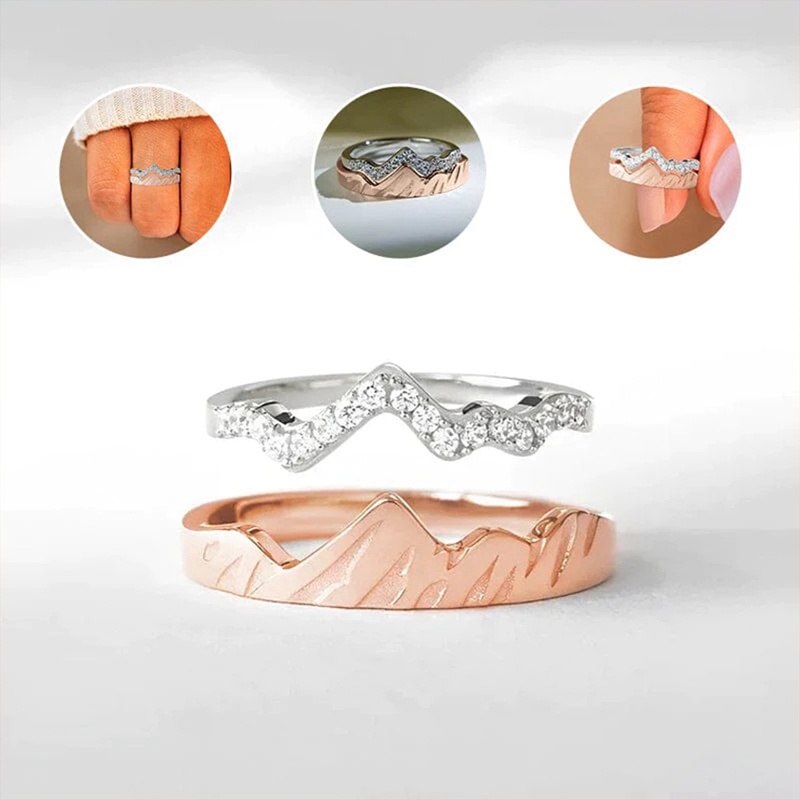 Ygt Bộ Nhẫn Đính Đá Zircon Kiểu Vintage Thời Trang Cho Nữ