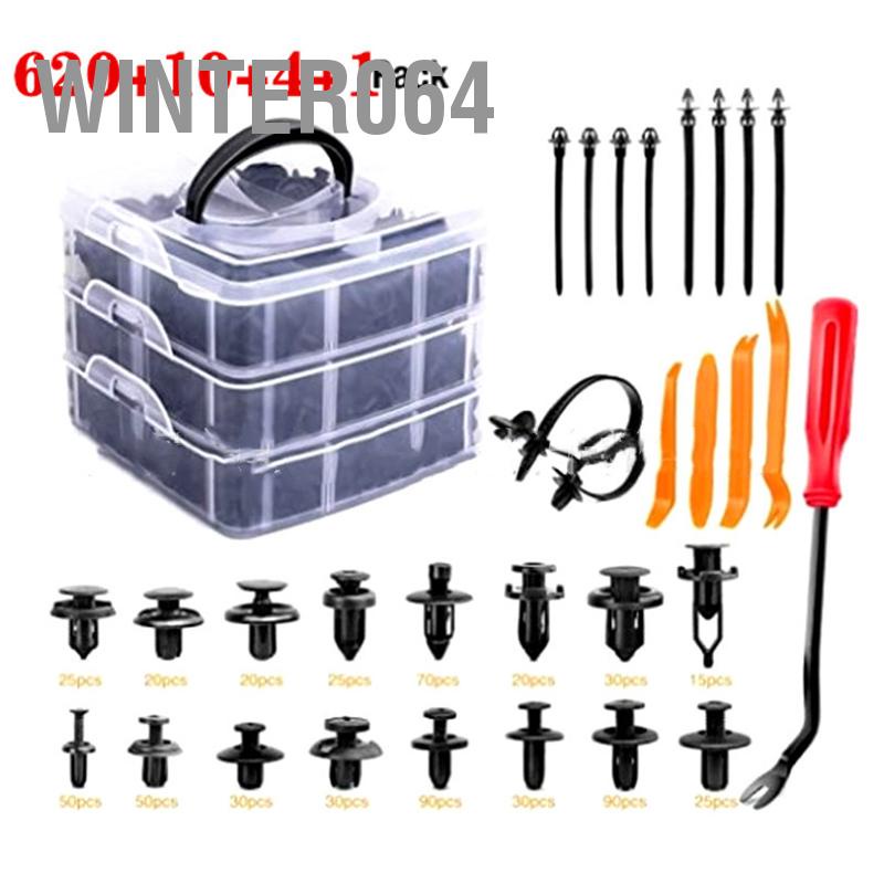 Winter064 Đinh tán ô tô Chốt Hộp đóng gói Kẹp tự động bằng nhựa để sửa chữa bội thu