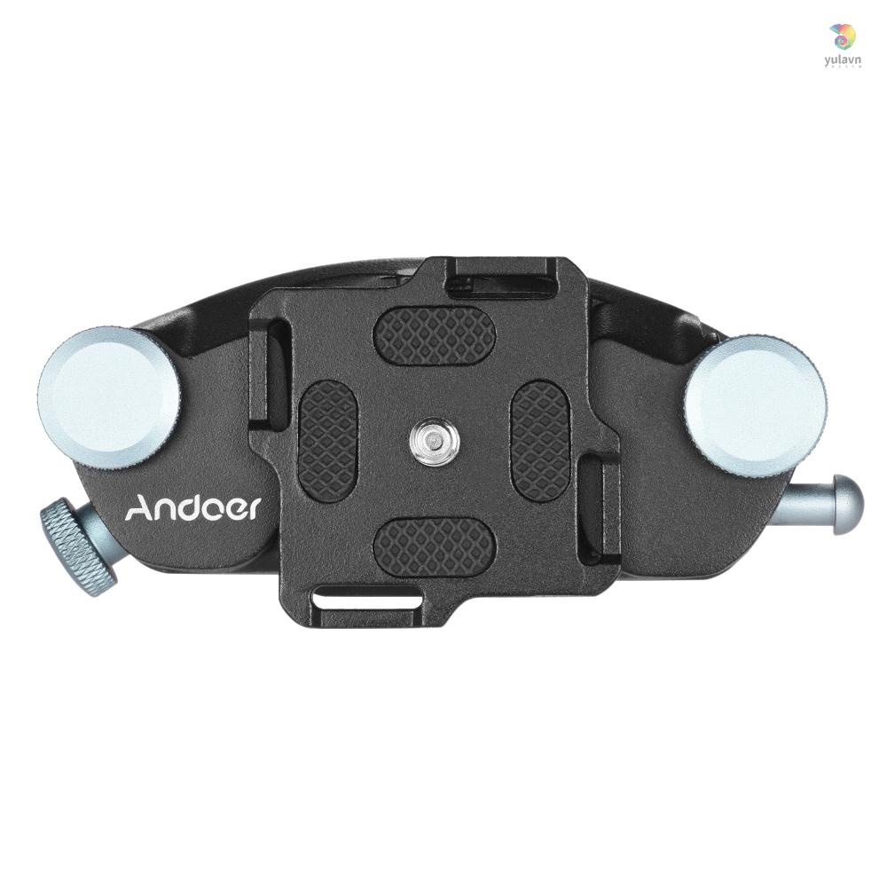 ANDOER Kẹp Gắn Máy Ảnh yula Tháo Lắp Nhanh Bằng Kim Loại Cho Dslrs Max. yula) Và Dây Đeo Thắt Lưng Tải Trọng Lớn 20kg 20kg Chất Lượng Cao
