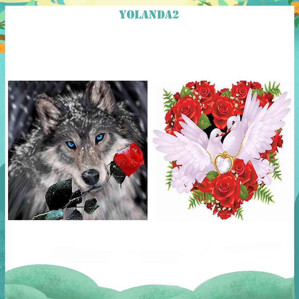 Tranh Đính Đá Kim Cương Toàn Bộ 5D DIY Hình Vẽ Hoa Hồng