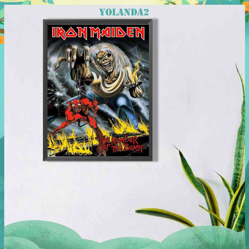 Bộ Tranh Đính Đá 5D Toàn Diện Họa Tiết Cô Gái Sắt Độc Đáo DIY Dùng Trang Trí