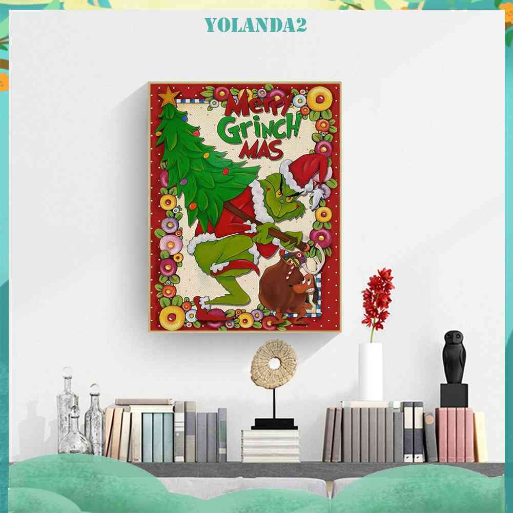 Tranh Đính Đá Kim Cương Toàn Bộ 5D DIY Chủ Đề Giáng Sinh