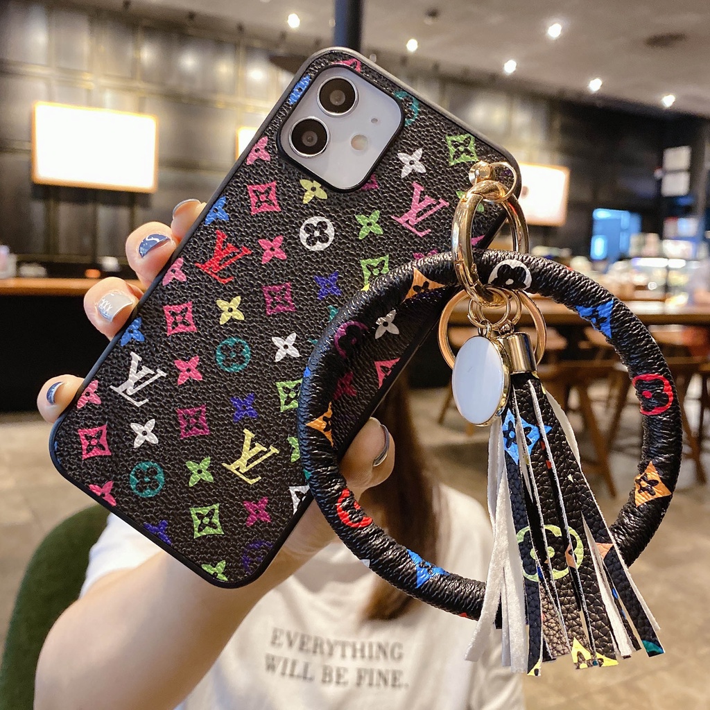 Ốp Điện Thoại Da Có Dây Đeo Sang Trọng Hợp Thời Trang Cho iPhone 14Pro Max 13promax 12 11