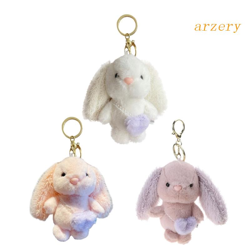Arz. Búp Bê Thỏ Lông Xù Nhỏ Xinh Xắn Dùng Để Trang Trí Túi Xách / Móc Khóa / Điện Thoại