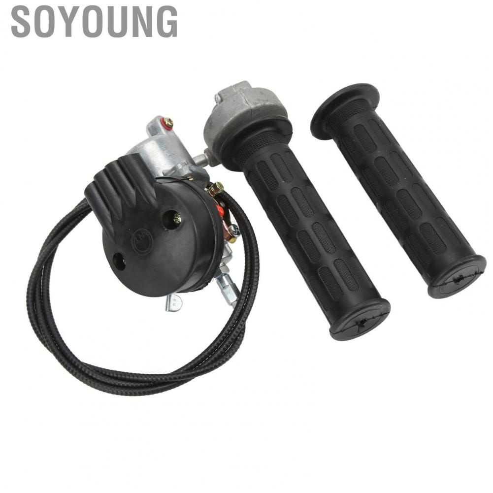 Soyoung Carb Throttle Grip Cable Set  High Toughness Carburetor Throttle Handle Bar  for 49cc To 80cc 2 Stroke Motorized Bicycle