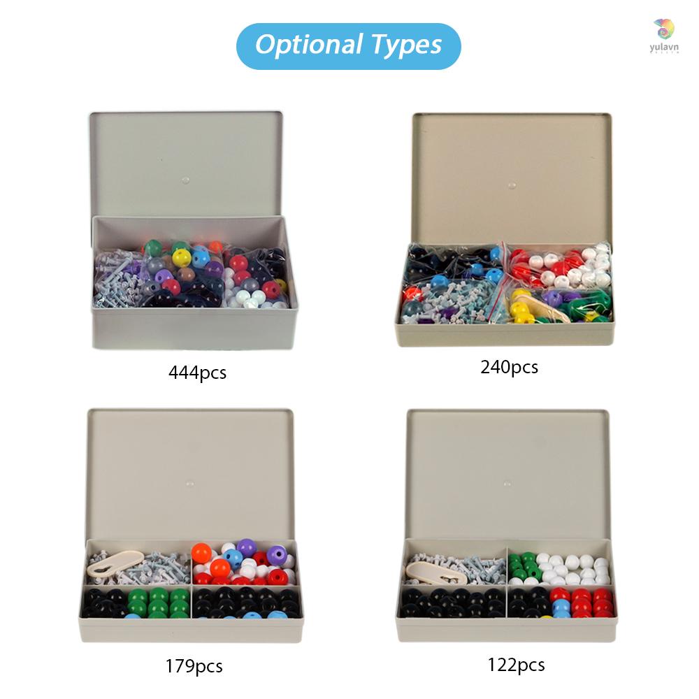 Bộ 444 Mô Hình Phân Tử (196 Atoms Model + 244 Phím Liên Kết + 3 Orbitals + 1 Tool) Cho Học Sinh / Giảng Dạy / Phòng Thí Nghiệm / Dạy Học