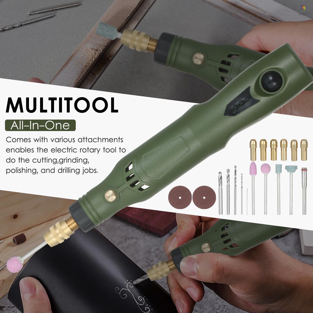 Bộ Dụng Cụ Đánh Bóng Cắt Gỗ Không Dây Tốc Độ 15000RPM USB Có Thể Sạc Lại Đa Năng Cr