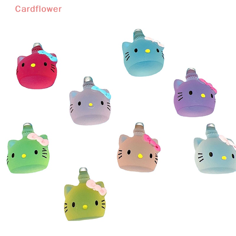 &lt; Cardflower &gt; Bộ 5 Tượng Mèo Mini Phát Sáng Trong Bóng Tối Trang Trí Tiểu Cảnh Craf Mới