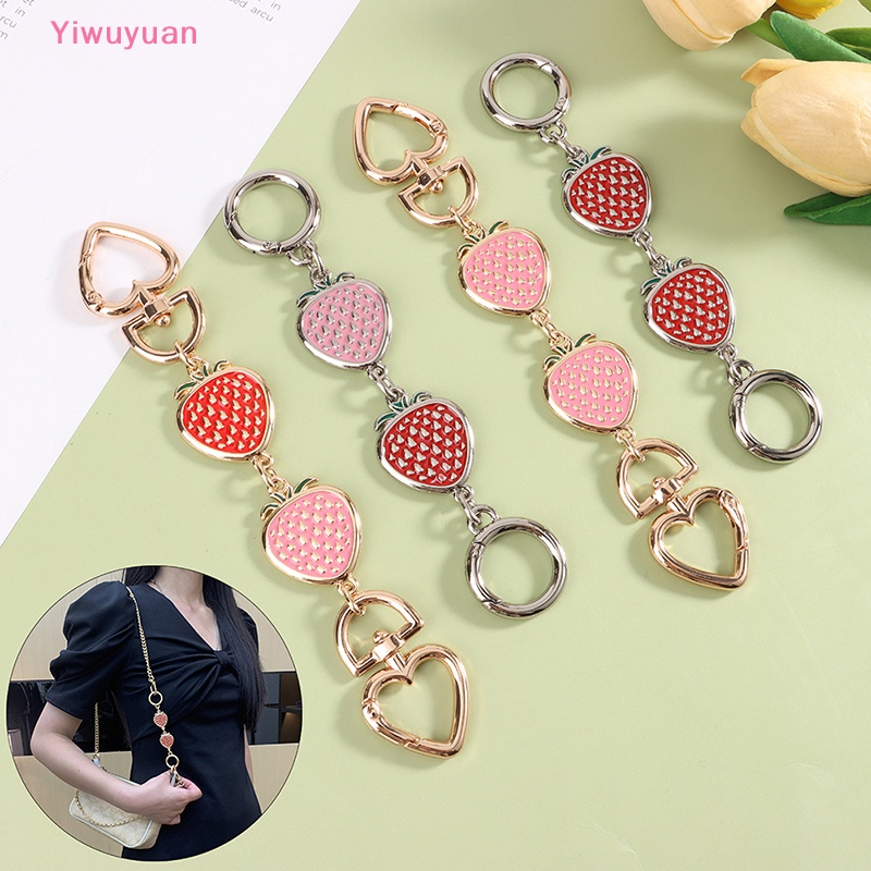 < Yiwuyuan > Dây Xích Mở Rộng Thay Thế Hình Quả Dâu Dễ Thương Trang Trí Túi Xách Mới