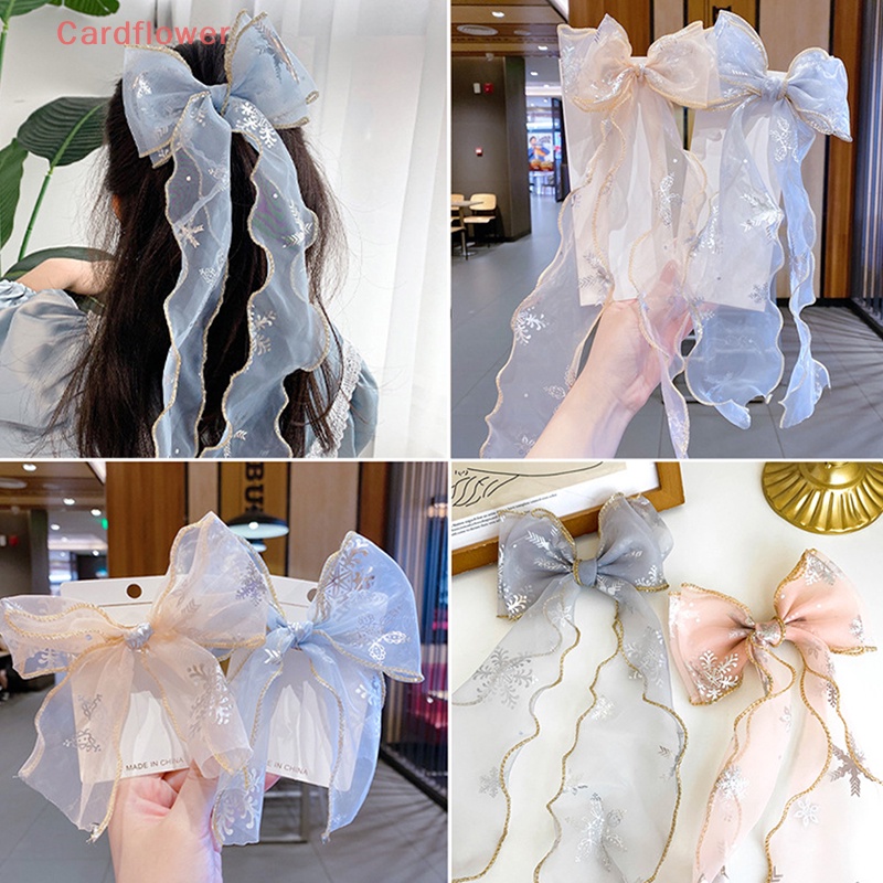 Kẹp Tóc Nơ Dài Dễ Thương Thời Trang Xuân Hè Cho Bé Gái