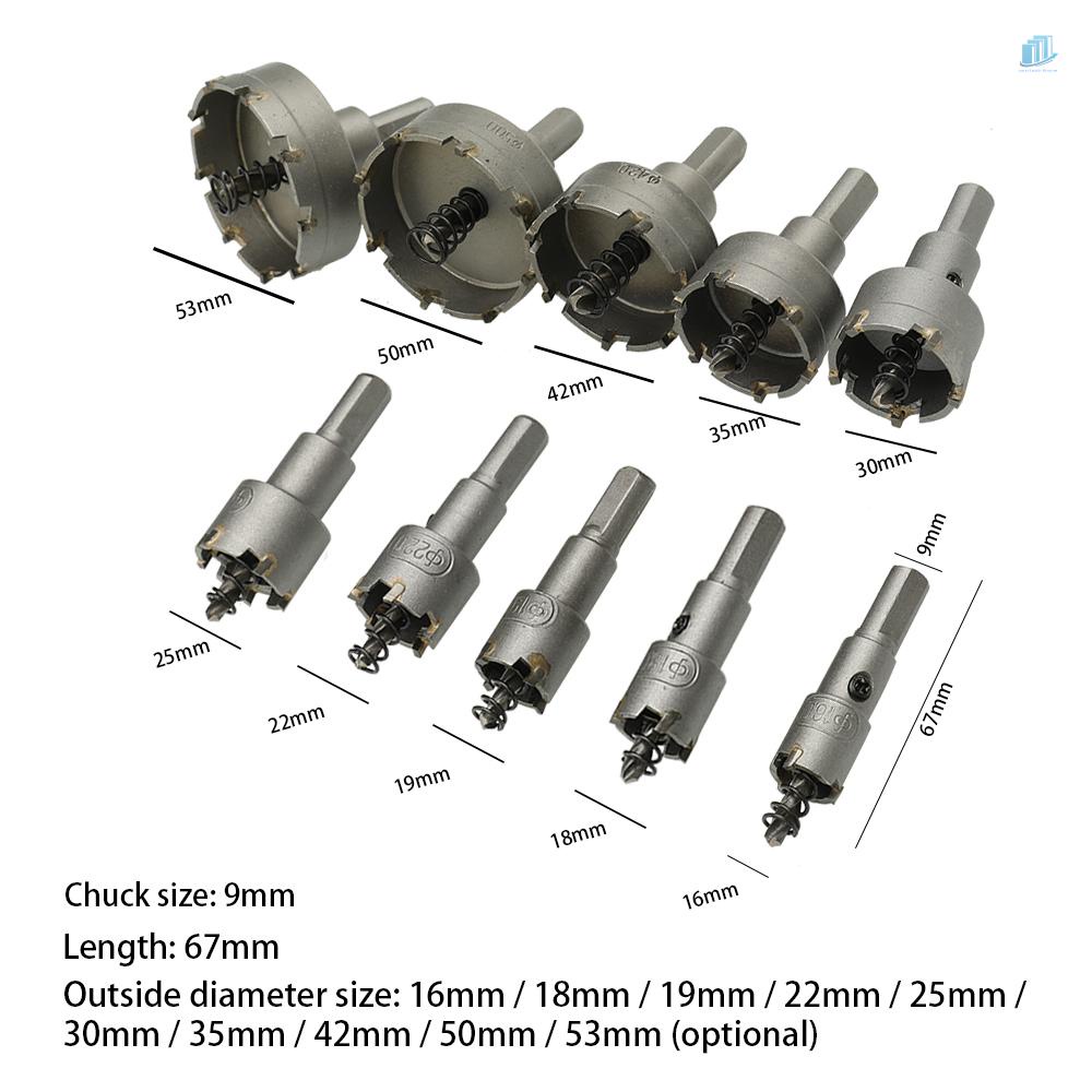 Bộ 10 Đầu Nối Cacbua Đường Kính 16mm / 18mm / 19mm / 22mm / 25mm / 30mm / 35mm / 42mm / 50mm / 53mm