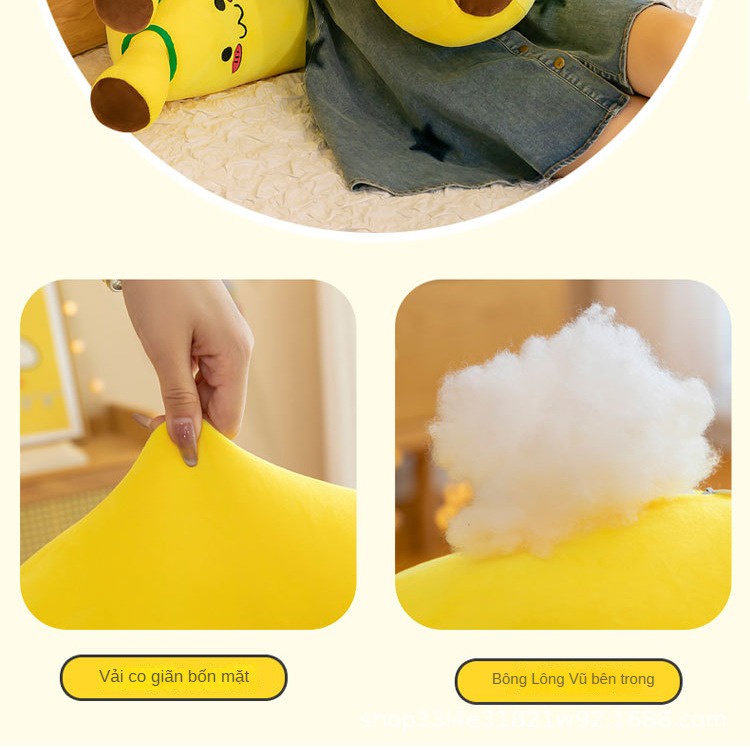 Gối Ôm Hình Quả Chuối Nhồi Bông Ngộ Nghĩnh Đáng Yêu Cho Bé