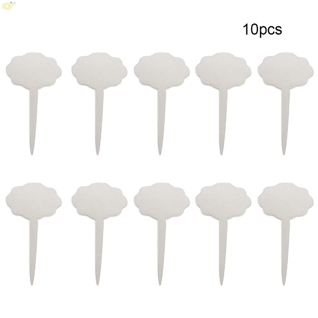 【VARSTR】Plant Labels Herbs Tools Important Markers Price Shop Wood Sign 10pcs Bamboo
