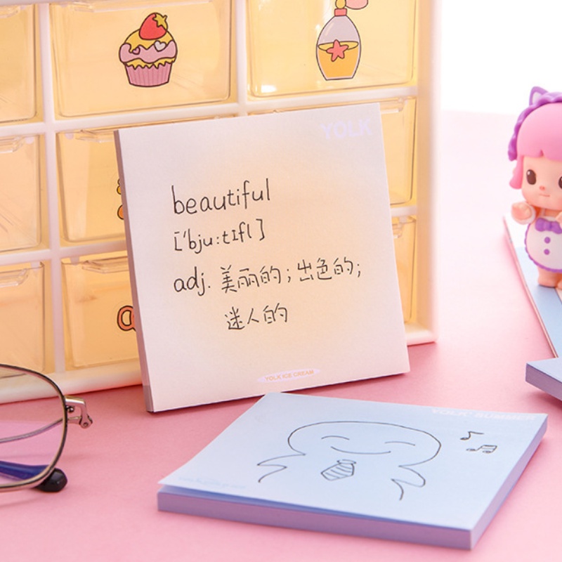 Set 50 Giấy Dán Ghi Chú Màu Gradient Sáng Tạo