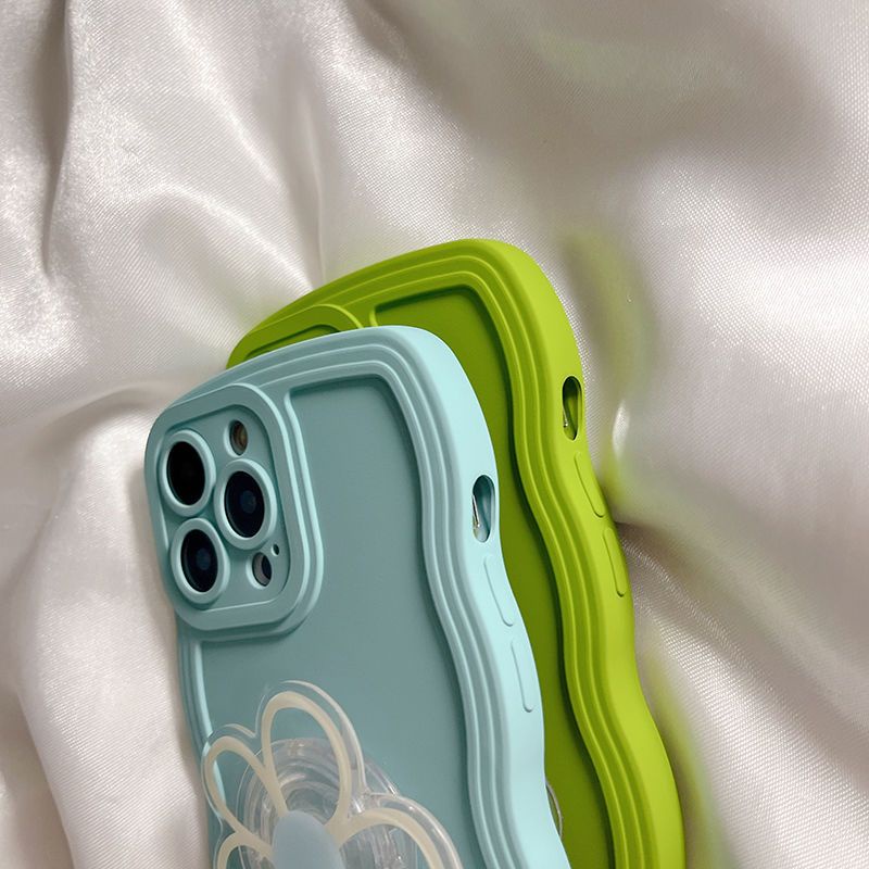 Ốp Điện Thoại Mềm Có Giá Đỡ Hình Hoa Cho iphone 15 promax 14 pro max 13 12 11 / x / xr / xsmax 8plus / 7