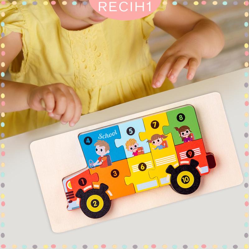 Bộ Đồ Chơi Xếp Hình Phương Tiện Giao Thông Montessori Dành Cho Trẻ Mẫu Giáo