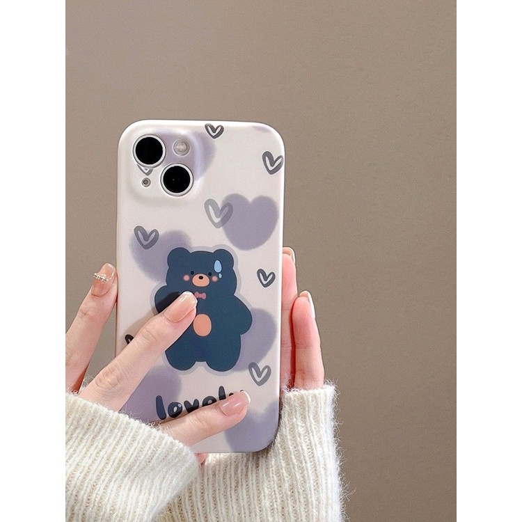 Ốp Điện Thoại Cứng Họa Tiết Hoạt Hình Chú Gấu Kiểu Graffiti Cho iPhone137 11 8p max Z1PA 14pro