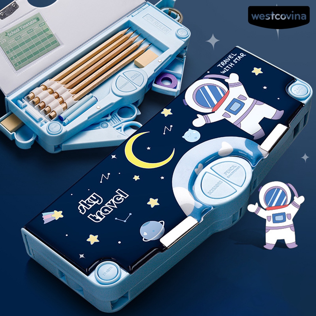 [COD]♪Cục Tẩy Bút Chì Dạng Nhấn Nhiều Ngăn Họa Tiết Phi Hành Gia Hoạt Hình