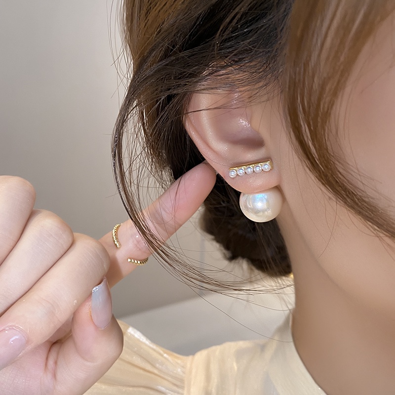 Bông Tai Đính Ngọc Trai Thời Trang Vintage Dành Cho Nữ