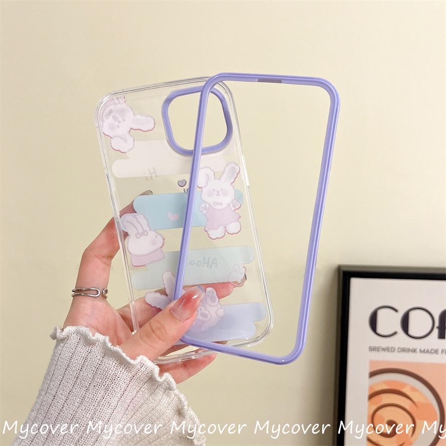 Ốp Điện Thoại Silicon Mềm Hình Gấu / Thỏ Cho iPhone 14 13 12 11 Pro Max X XR Xs Max 6 7 8 Plus