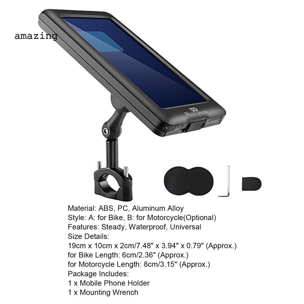 Giá Đỡ Điện Thoại Kiêm Sạc Điện Thoại Gắn Tay Lái Xe Đạp / Mô Tô Có Lỗ Sạc Chống Sốc