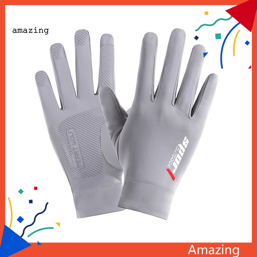 1 Đôi Găng Tay Lái Xe Đạp Bằng Silicon Có Thể Dùng Màn Hình Cảm Ứng Dễ Sử Dụng