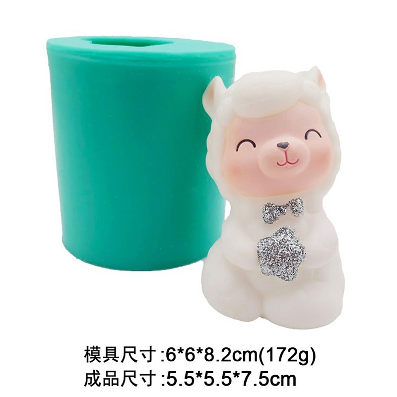 Khuôn Silicone Làm Bánh Hình Lạc Đà Alpaca 3D