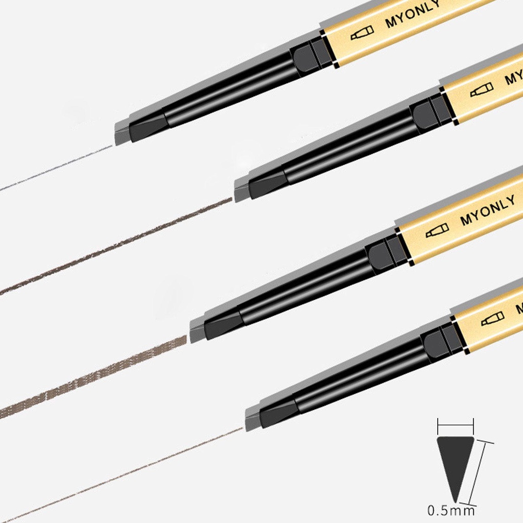 Bút Kẻ Lông Mày Hai Đầu Lâu Trôi Chống Thấm Nước 5 Màu Tùy Chọn A8L0