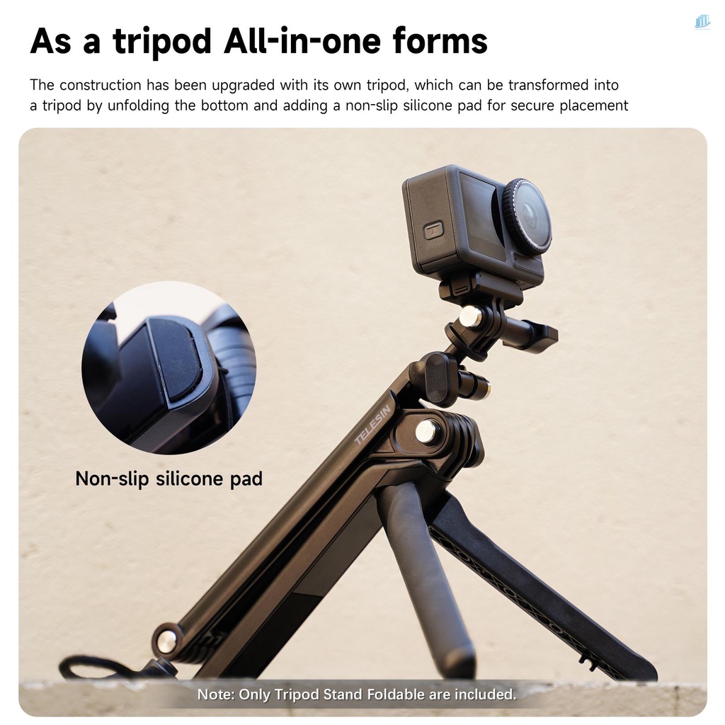 TELESIN Giá Đỡ Ba Chân 360 Độ Bằng Nhựa Resin Thông Minh TE-TPR-009 Có Thể Gập Lại 360 Độ° Gậy Tự Sướng Xoay 3 Chiều Có Thể Điều Chỉnh Tiện Dụng