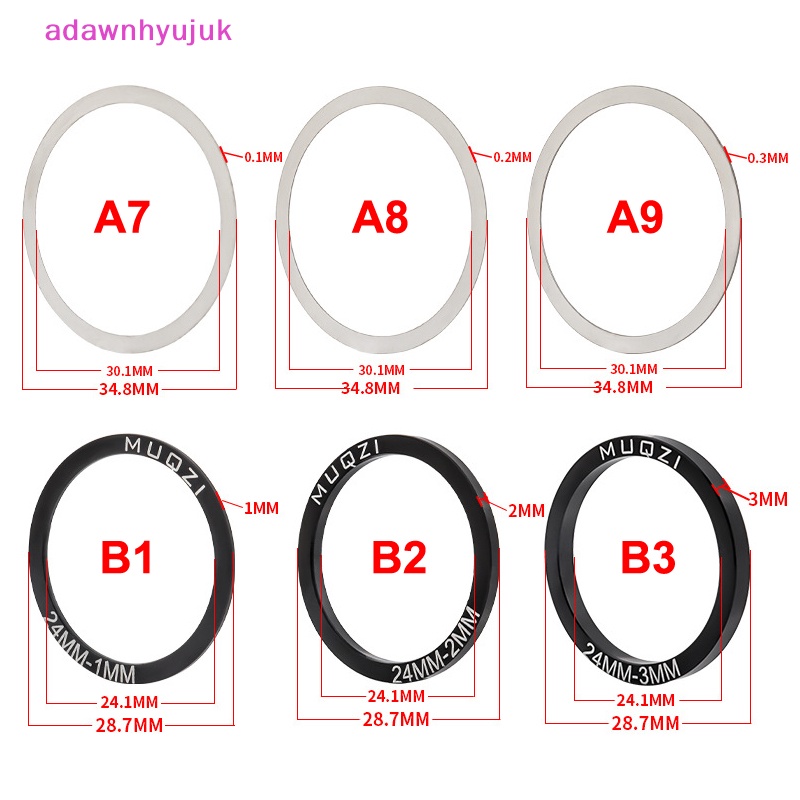 Bộ 5 / 6 Vòng Đệm 24 / 29 / 30mm Cho Giò Dĩa Xe Đạp BB86 / 91 / 92 /PF30 / BB30 VN