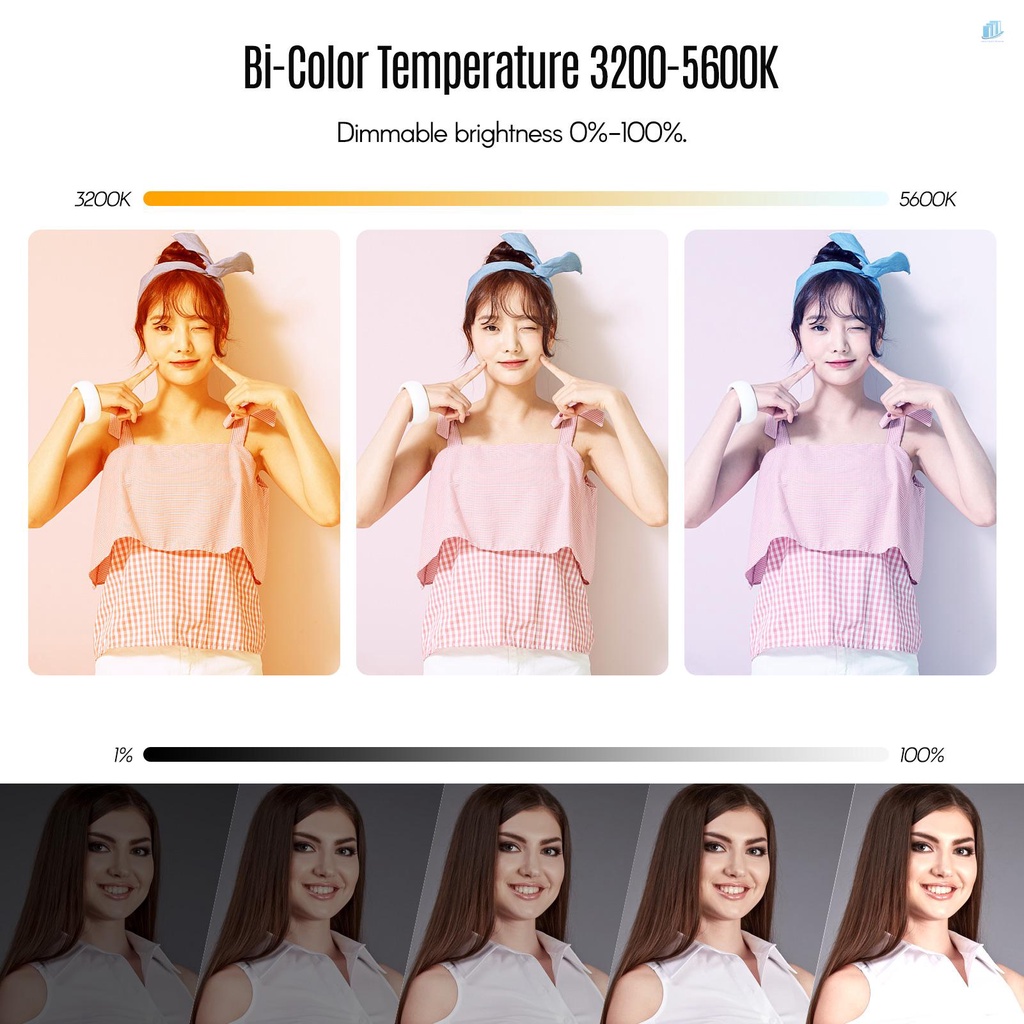 Bảng Đèn LED Chụp Ảnh Chuyên Nghiệp 416 3200-5600K Có Thể Điều Chỉnh Độ Sáng