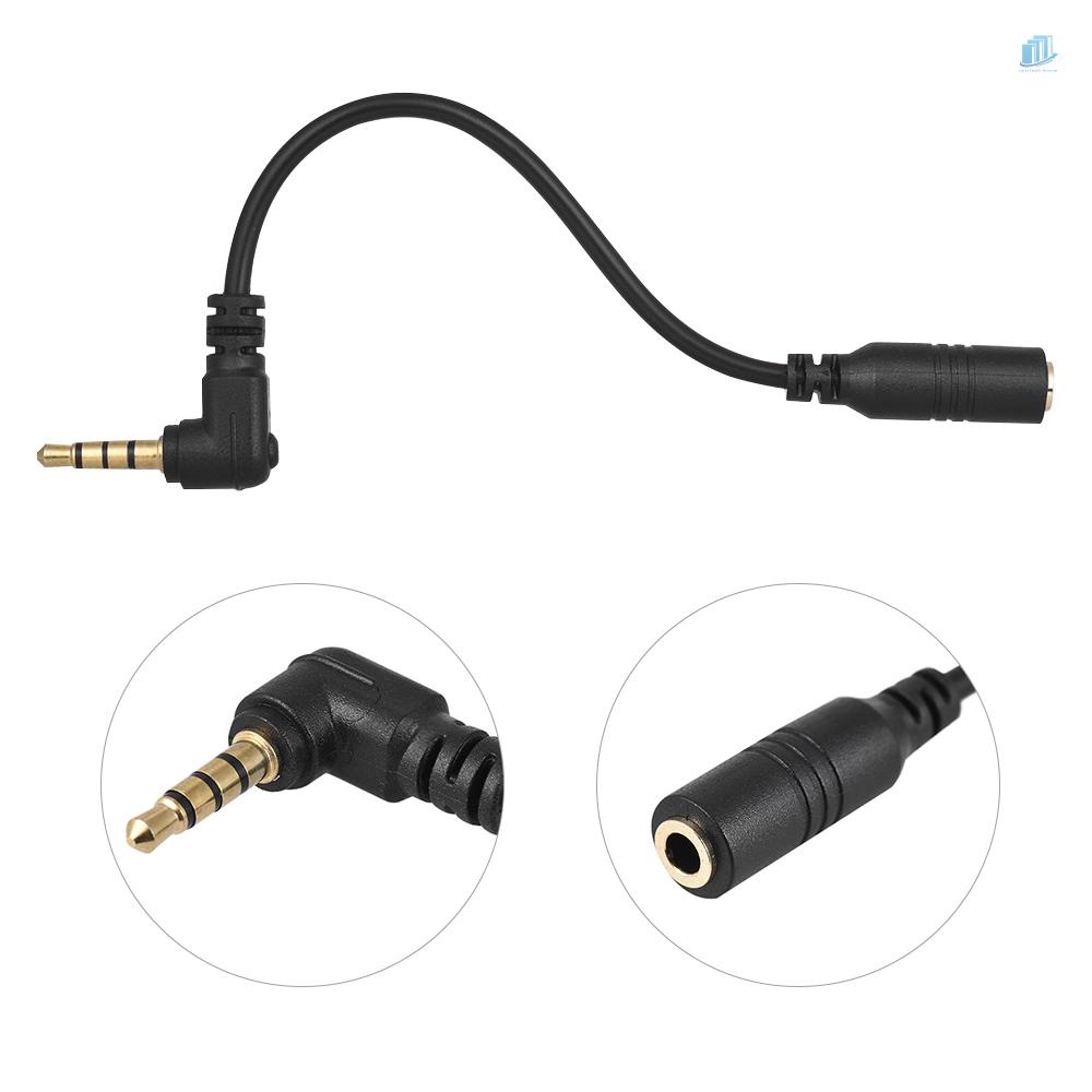 Cáp Chuyển Đổi Micro Andoer EY-S04 3.5mm 3 Cực TRS Sang 4 Cực TRRS Góc 90 Độ Cho iPad iPhone Samsung Huawei
