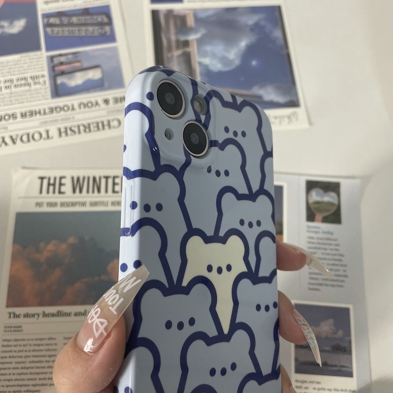 Ốp Điện Thoại In Hình Gấu Graffiti Hoạt Hình Dễ Thương Bảo Vệ Toàn Diện Cho Apple Iphone Promax 14 1213 11ins