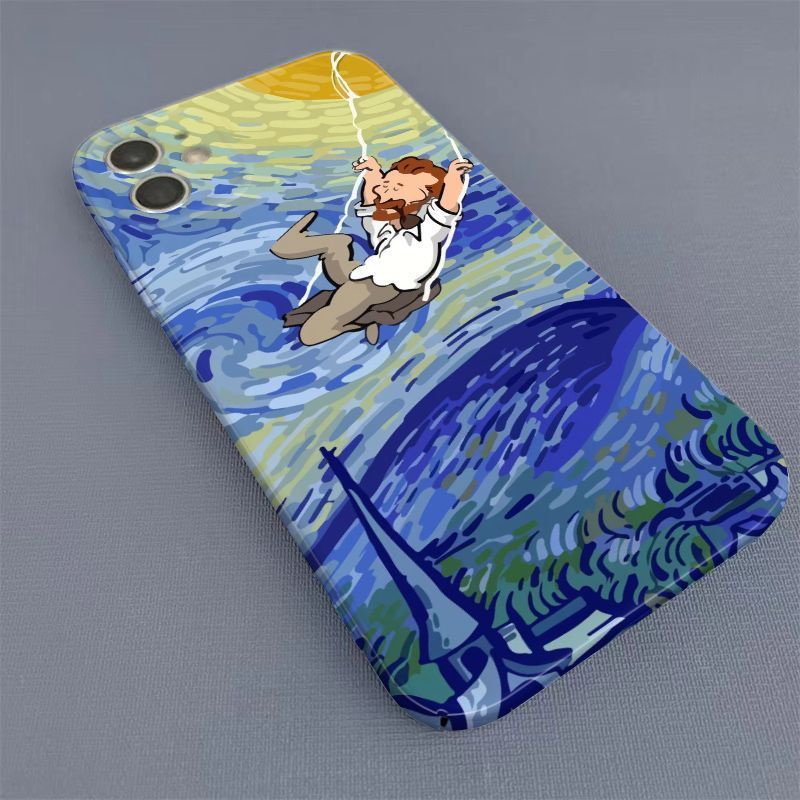 Ốp Điện Thoại Cứng Họa Tiết Tranh Van Gogh Độc Đáo Thời Trang Cho iphone11 13 7XR 12 max 14pro
