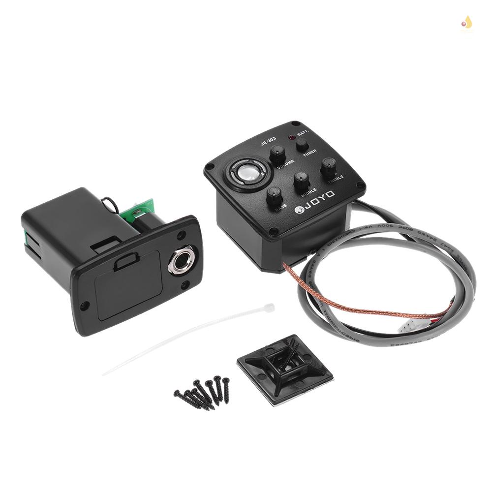 Hệ Thống Pickup JOYO JE-303 3 Băng Thông Dùng Cho Đàn Guitar Với Màn Hình LCD
