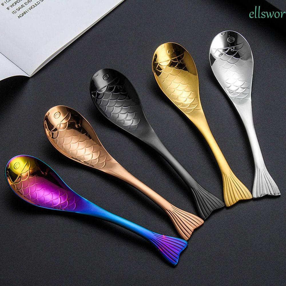 Muỗng Múc Kem Hình Hoa Hồng Nhiều Màu|Bộ Dụng Cụ Khuấy Sữa Tráng Miệng Dành Cho Nhà Bếp