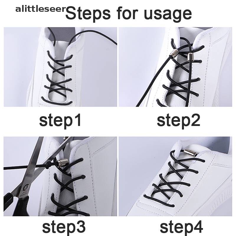 1 Cặp Khóa Dây Giày Co Giãn Không Cần Buộc Tiện Dụng
