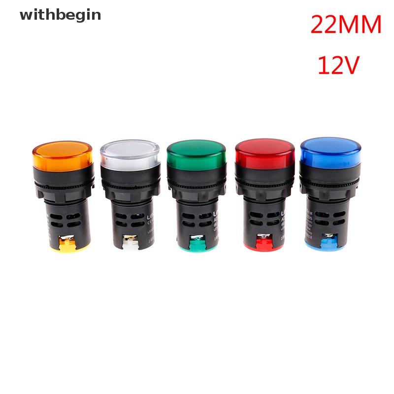 1 Đèn LED Cảnh Báo Tín Hiệu AC / DC 22mm 12V Thiết Kế Chất Lượng Cao