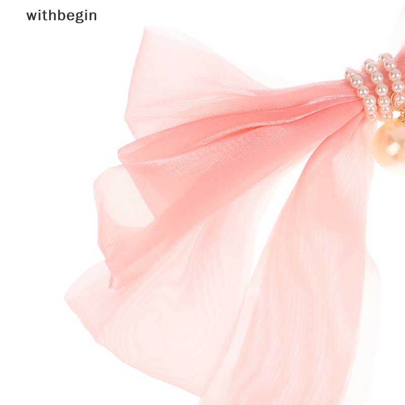 Kẹp Tóc Nơ Lớn Bằng Vải Voan Màu Trơn Thời Trang Mùa Hè Dành Cho Nữ