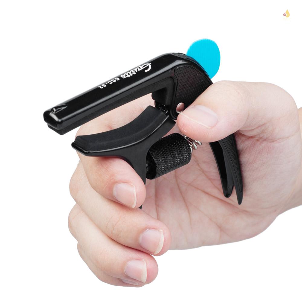 Kẹp Capo Một Tay Cầm Đơn Bằng Hợp Kim Kẽm Đa Chức Năng Với Khe Cắm Ngựa Đàn Guitar Điện Acoustic Guitar Bass Ukulele