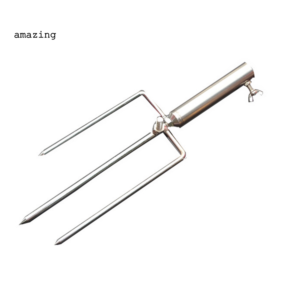 Giá Đỡ Dù Câu Cá Hình Tam Giác Bằng Thép Không Gỉ Dày Dặn Chống Gió