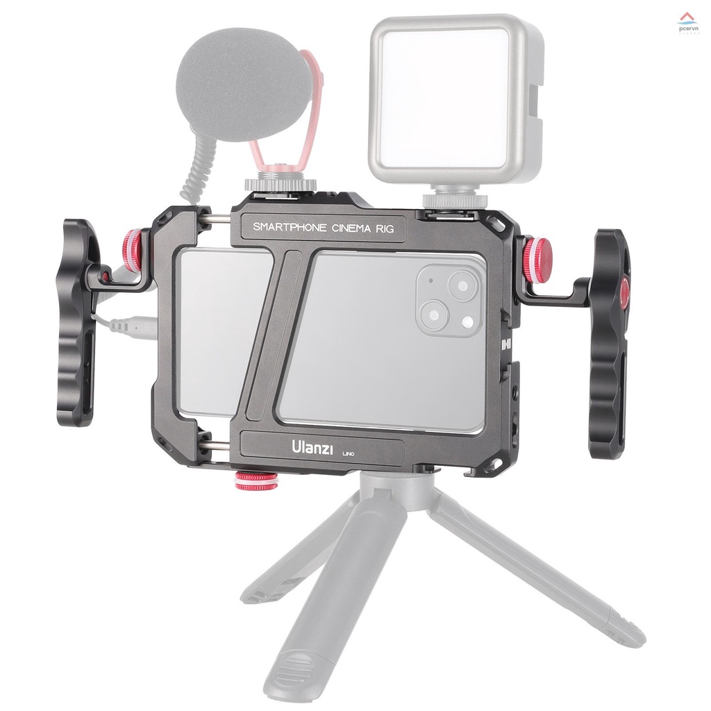 Khung Gắn Điện Thoại Ulanzi Lino Tay Cầm Kép Bằng Hợp Kim Nhôm Với Lỗ Vít 1 / 4 Inch Cho iPhone 13 mini / 13 P | BigBuy360 - bigbuy360.vn