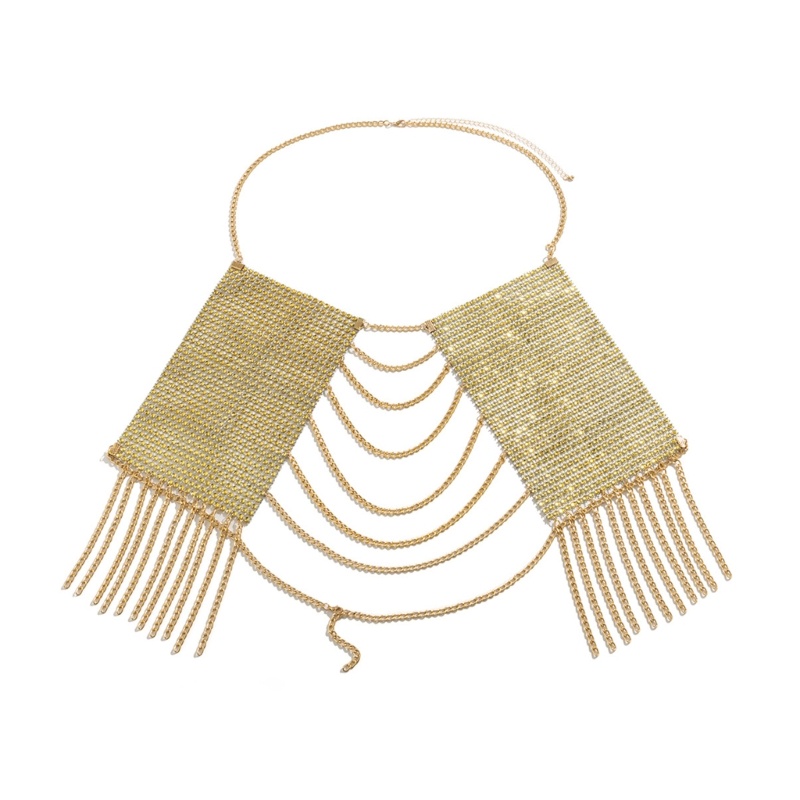 Vòng cổ Bodychain Thiết Kế Dạng Tua Rua Quyến Rũ Cho Nữ