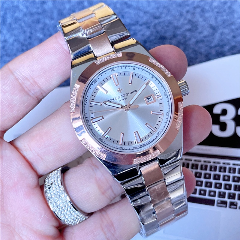 Đồng Hồ quartz Nam Hiển Thị Ngày 40mm Dây Thép Không Gỉ Phong Cách Doanh Nhân