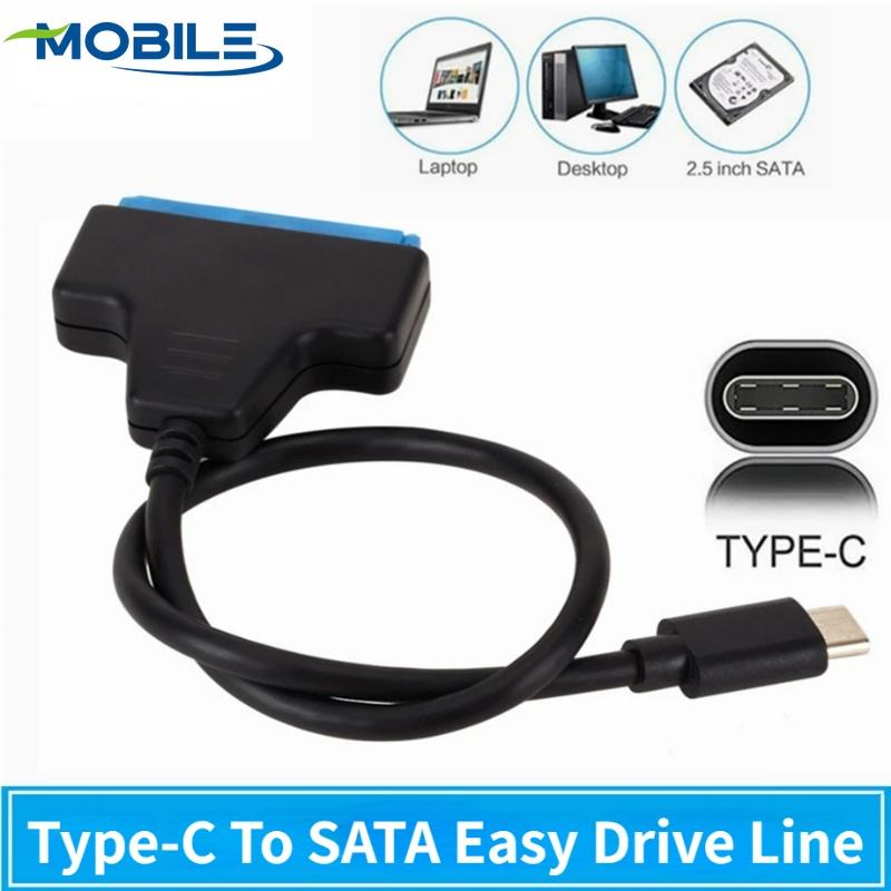 Cáp Chuyển Đổi Dữ Liệu 6Gbps SATA Type-C Sang SATA USB SATA22Pin Hỗ Trợ Ổ Cứng 2.5 Inches SSD HDD Cho PC Laptop