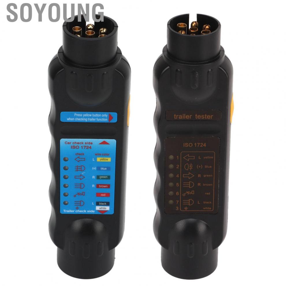 Soyoung Trailer Socket Tester  RV Wiring Easy Operation for Automotive